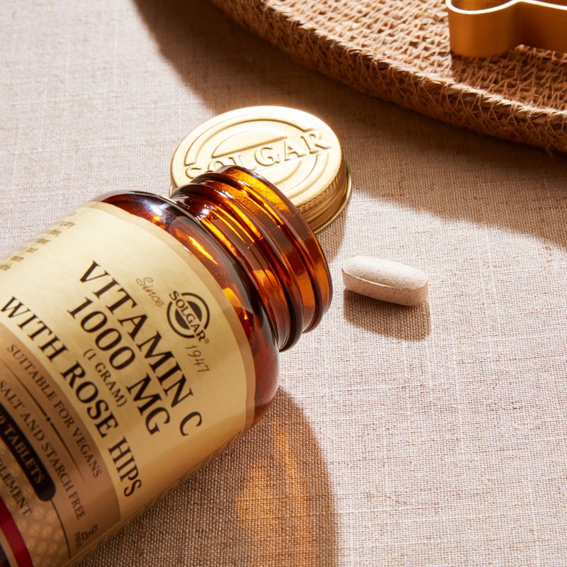 Solgar Vitamin C s růží šípkovou, 1000 mg, 100 tablet